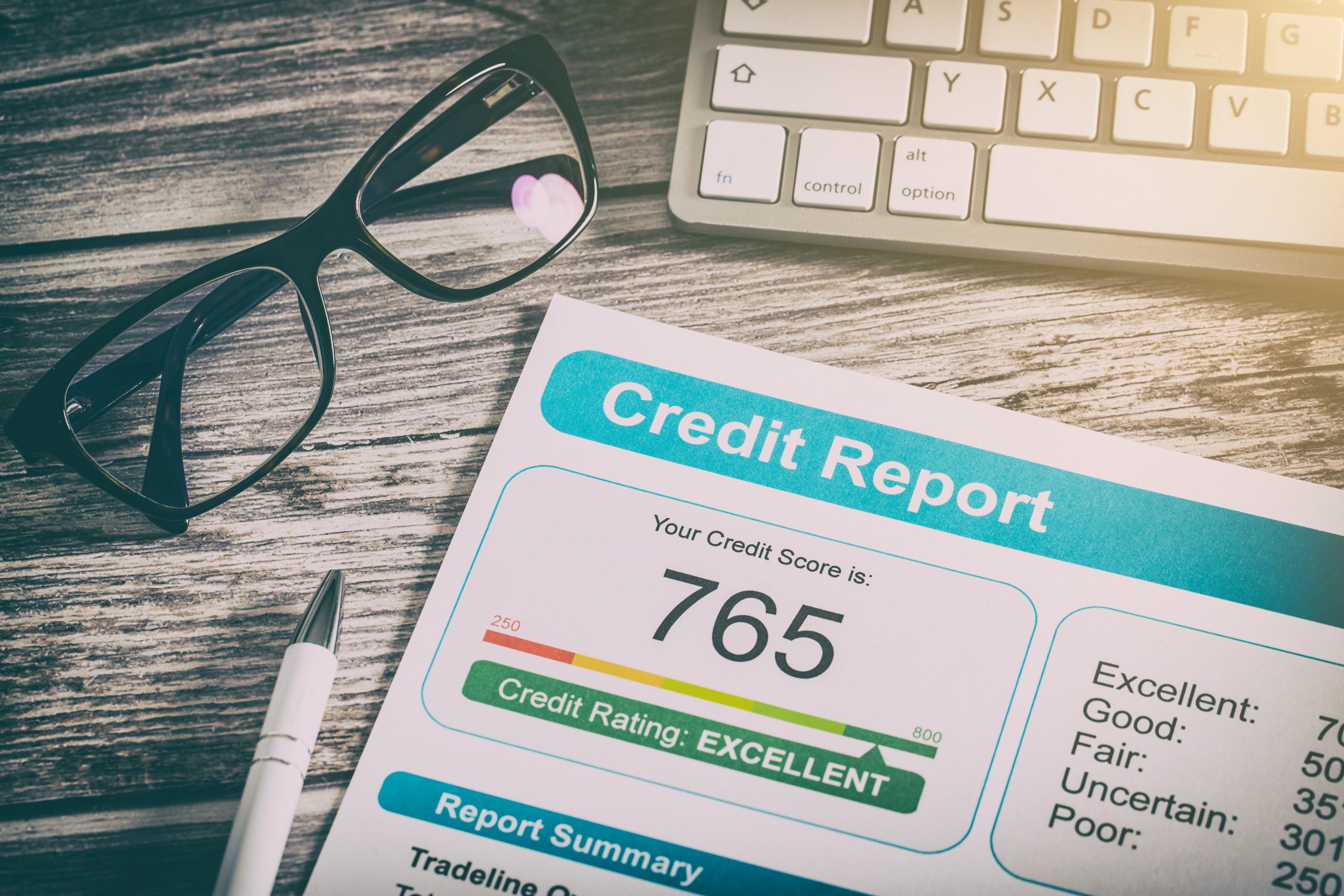 report credit score banking borrowing application risk form document loan business market concept - stock image