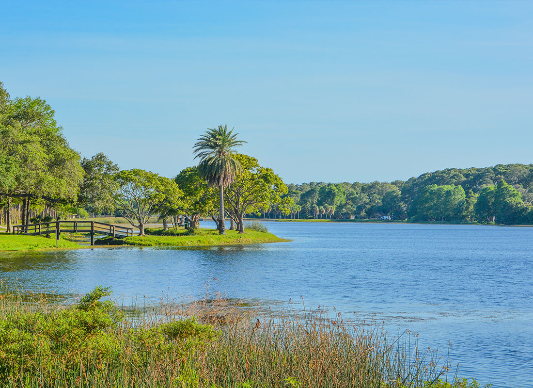 Lake-Panasoffkee-FL-Beautiful-View-of-the-Wood-Bridge-to-the-Island-at-John-S-Taylor-Park-in-Largo-Florida